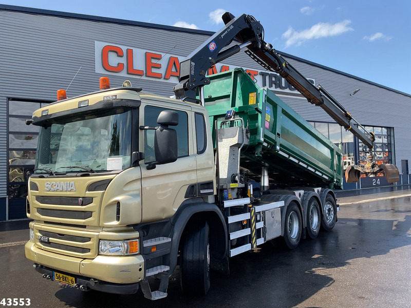 Scania P 410 8x4 Euro 6 HMF 18 Tonmeter laadkraan - 덤프트럭, 크레인 트럭 : 사진 1 Scania P 410 8x4 Euro 6 HMF 18 Tonmeter laadkraan - 덤프트럭, 크레인 트럭 : 사진 1