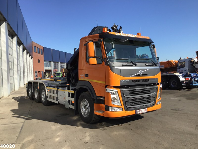 Volvo FM 420 8x2 HMF 28 ton/meter laadkraan Welvaarts weighing system - 후크 리프트 트럭, 크레인 트럭 : 사진 5 Volvo FM 420 8x2 HMF 28 ton/meter laadkraan Welvaarts weighing system - 후크 리프트 트럭, 크레인 트럭 : 사진 5