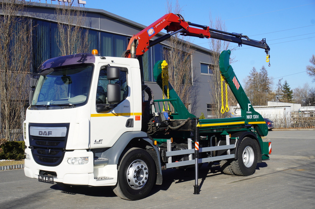 DAF LF 18.310 E6 / Skip loader Fornal NKR 130V / HDS HMF 735 K2 / Manual gearbox - 크레인 트럭 : 사진 2 DAF LF 18.310 E6 / Skip loader Fornal NKR 130V / HDS HMF 735 K2 / Manual gearbox - 크레인 트럭 : 사진 2