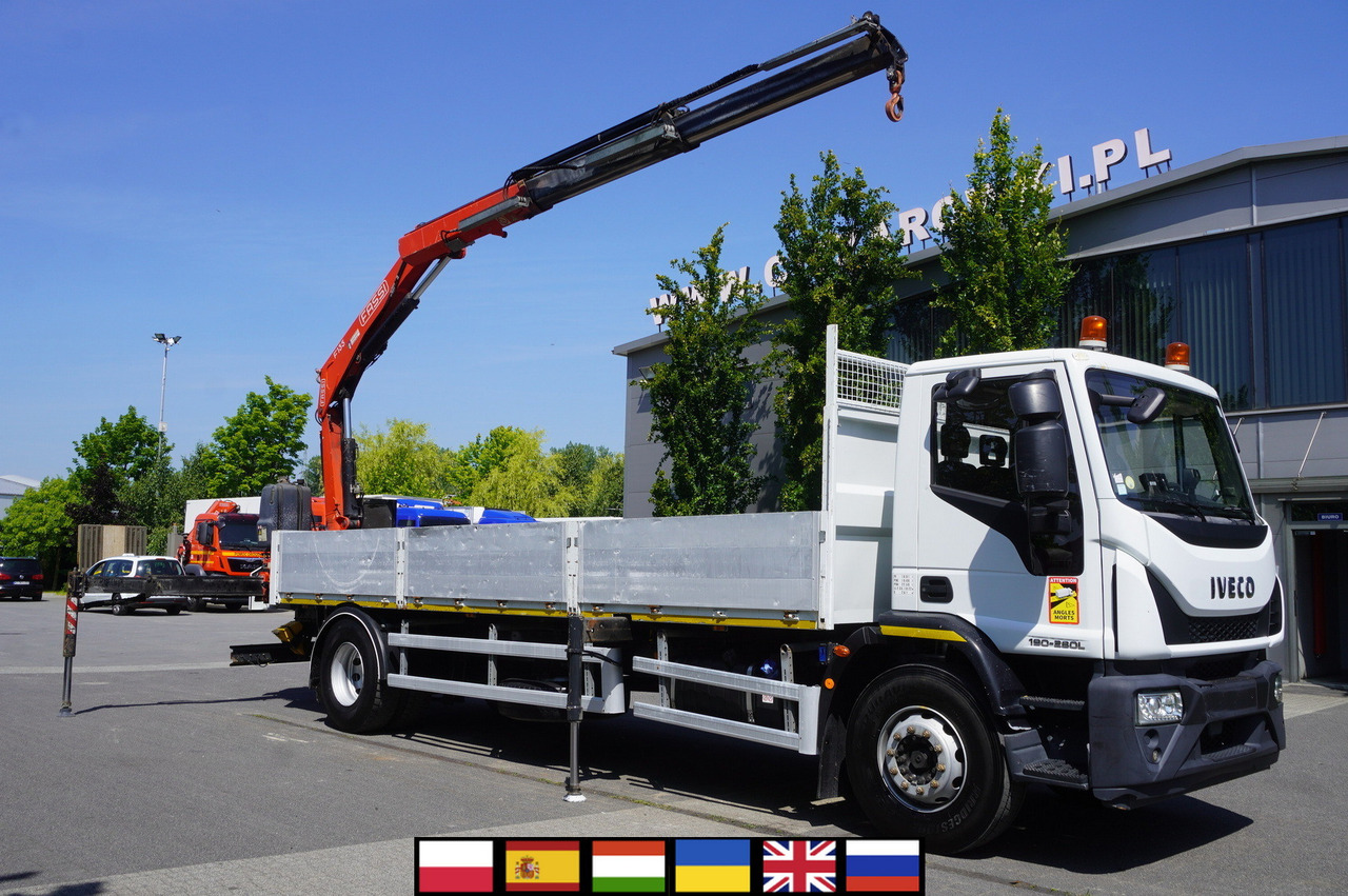 IVECO EUROCARGO 190-280L / FASSI F135A / 8 M / Lift cap. 5580 kg - 드롭사이드/ 플랫베드 트럭, 크레인 트럭 : 사진 1 IVECO EUROCARGO 190-280L / FASSI F135A / 8 M / Lift cap. 5580 kg - 드롭사이드/ 플랫베드 트럭, 크레인 트럭 : 사진 1