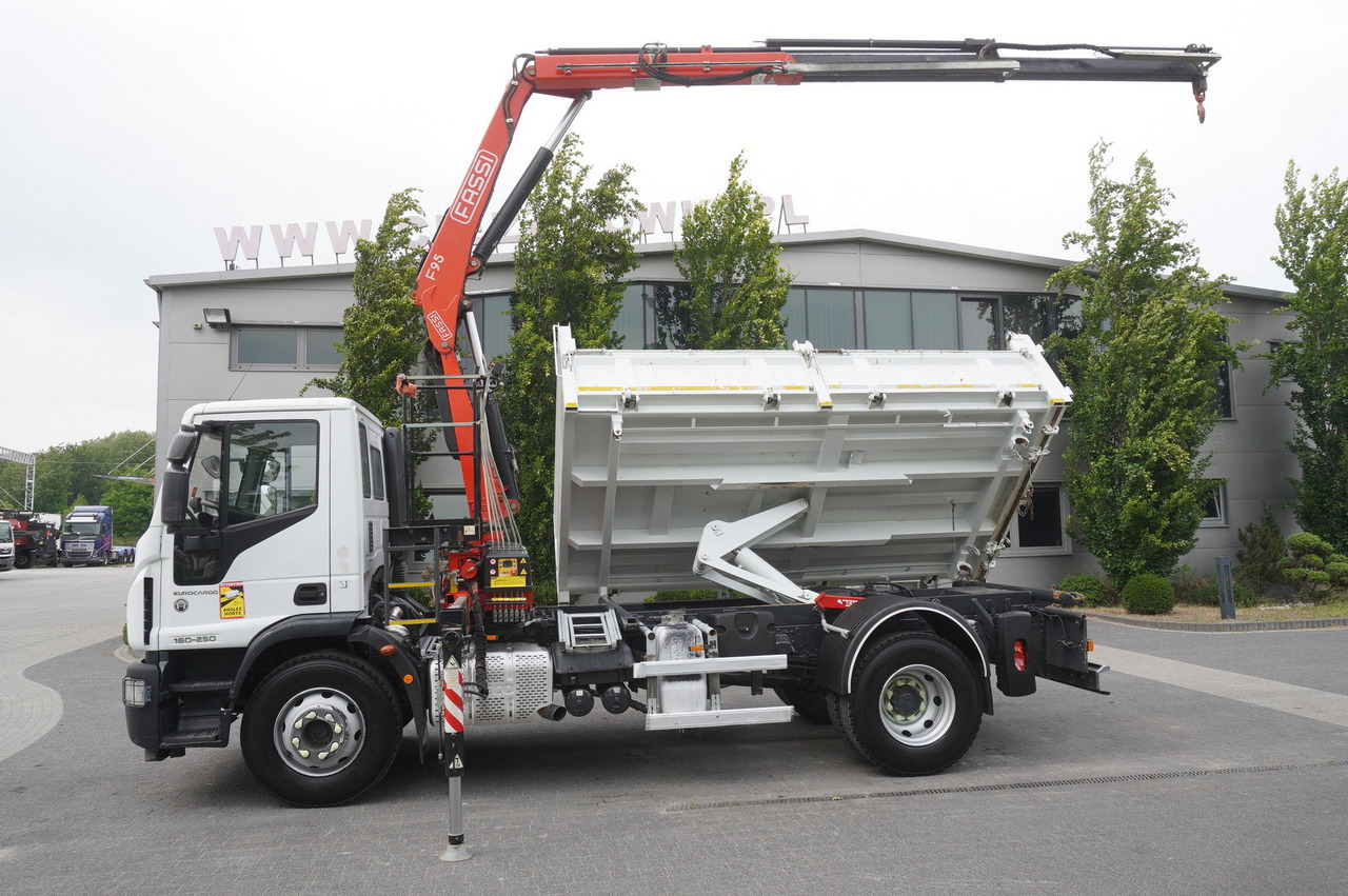 덤프트럭, 크레인 트럭 IVECO Eurocargo 160-250 / Fassi F95 crane / 120 tho. km / 3-sided tipper : 사진 17