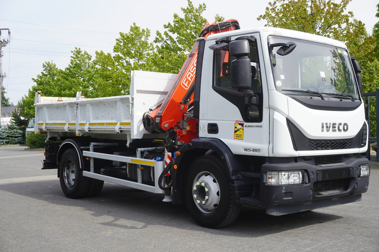 덤프트럭, 크레인 트럭 IVECO Eurocargo 160-250 / Fassi F95 crane / 120 tho. km / 3-sided tipper : 사진 12
