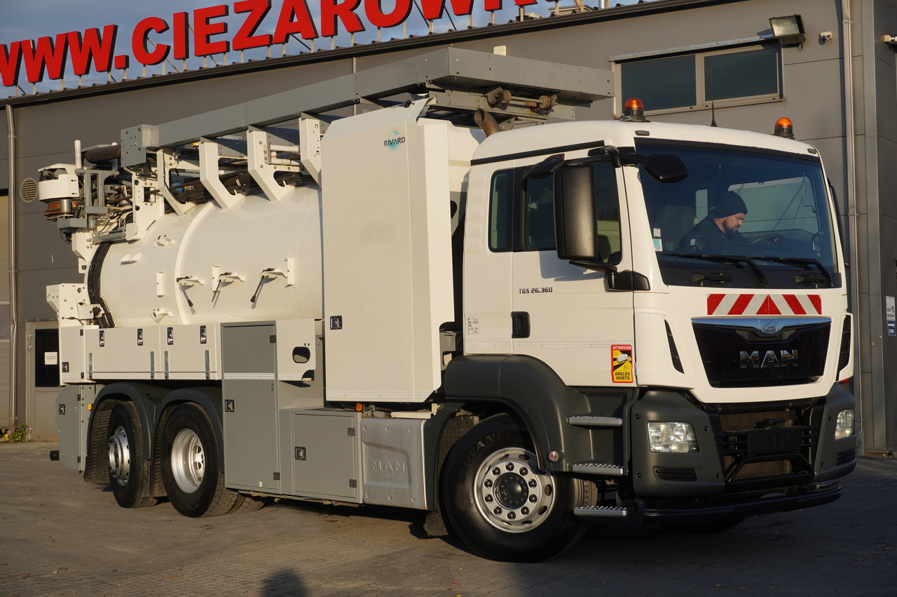 MAN TGS 26.360 E6 / RIVARD sewage cleaner 18 m3 / 180 tho. km / steering axle / 2 units - 진공 흡입 트럭 : 사진 2 MAN TGS 26.360 E6 / RIVARD sewage cleaner 18 m3 / 180 tho. km / steering axle / 2 units - 진공 흡입 트럭 : 사진 2