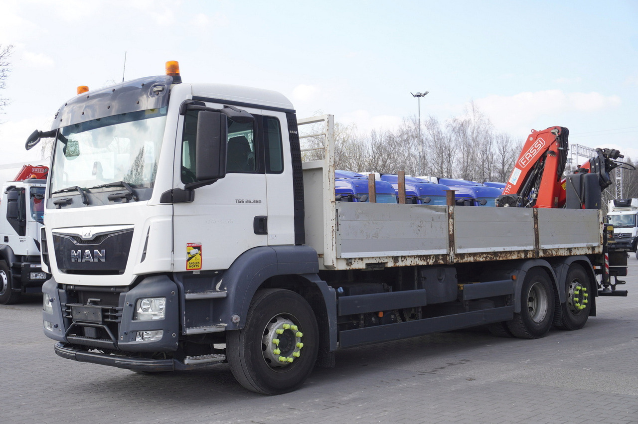 리스 MAN TGS 26.360 Flatbed / Fassi F175 7.7 T / steered 3rd axle MAN TGS 26.360 Flatbed / Fassi F175 7.7 T / steered 3rd axle : 사진 8