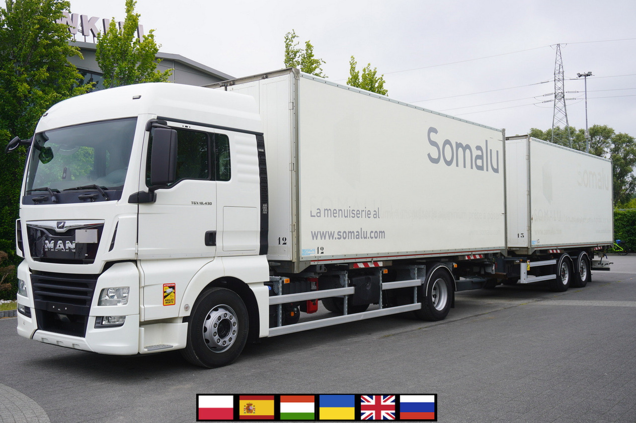 MAN TGX 18.430 / 18 EPAL box / Fruehauf 18 EPAL box trailer / 2021 - 박스 트럭 : 사진 1 MAN TGX 18.430 / 18 EPAL box / Fruehauf 18 EPAL box trailer / 2021 - 박스 트럭 : 사진 1