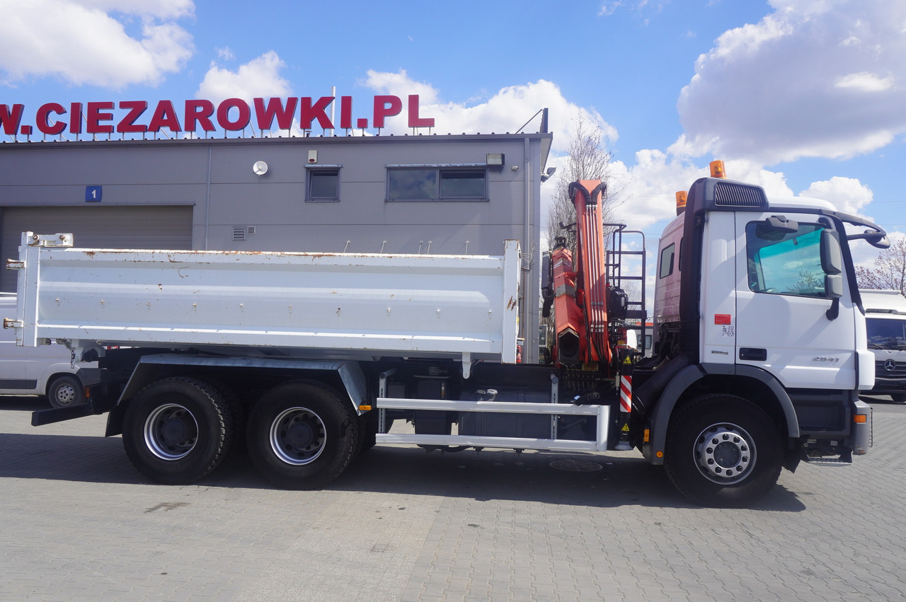 드롭사이드/ 플랫베드 트럭, 크레인 트럭 MERCEDES-BENZ Actros 2641 6×4 E5 / Crane / Dumper / 110000 km! : 사진 11