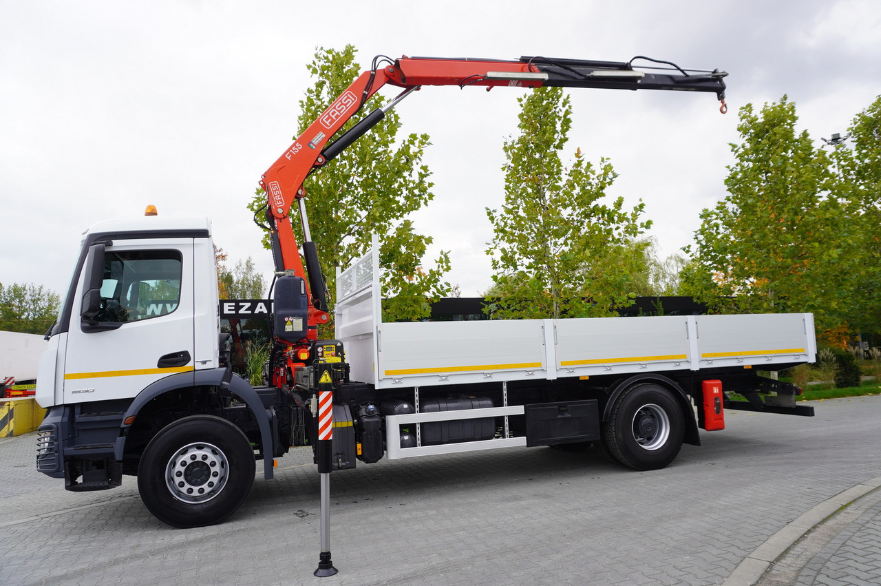 MERCEDES-BENZ Arocs 1830 / Flatbed 16 EPAL / HDS Fassi 155 / Reach 8 m / Load capacity 6160 kg - 크레인 트럭 : 사진 5 MERCEDES-BENZ Arocs 1830 / Flatbed 16 EPAL / HDS Fassi 155 / Reach 8 m / Load capacity 6160 kg - 크레인 트럭 : 사진 5