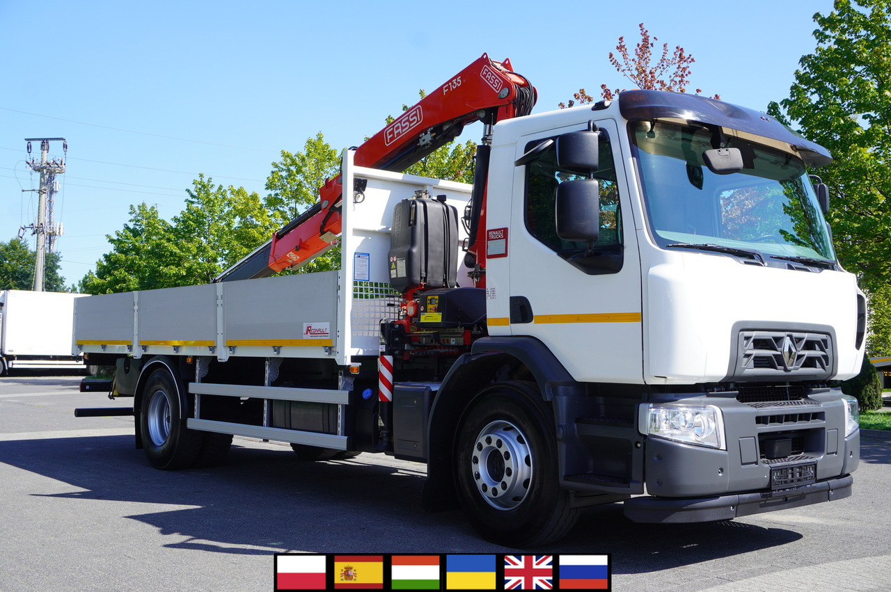 RENAULT C280 DTI 8 / FASSI crane 5.6 T / range 8 m / Flatbed 15 EPAL - 드롭사이드/ 플랫베드 트럭, 크레인 트럭 : 사진 1 RENAULT C280 DTI 8 / FASSI crane 5.6 T / range 8 m / Flatbed 15 EPAL - 드롭사이드/ 플랫베드 트럭, 크레인 트럭 : 사진 1