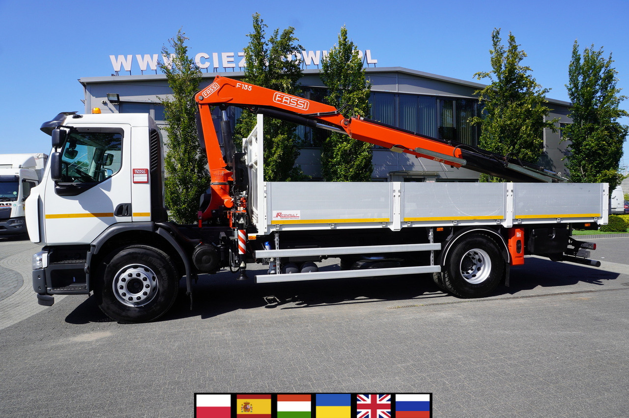 RENAULT C280 DTI 8 / FASSI crane 5.6 T / range 8 m / Flatbed 15 EPAL - 드롭사이드/ 플랫베드 트럭, 크레인 트럭 : 사진 1 RENAULT C280 DTI 8 / FASSI crane 5.6 T / range 8 m / Flatbed 15 EPAL - 드롭사이드/ 플랫베드 트럭, 크레인 트럭 : 사진 1