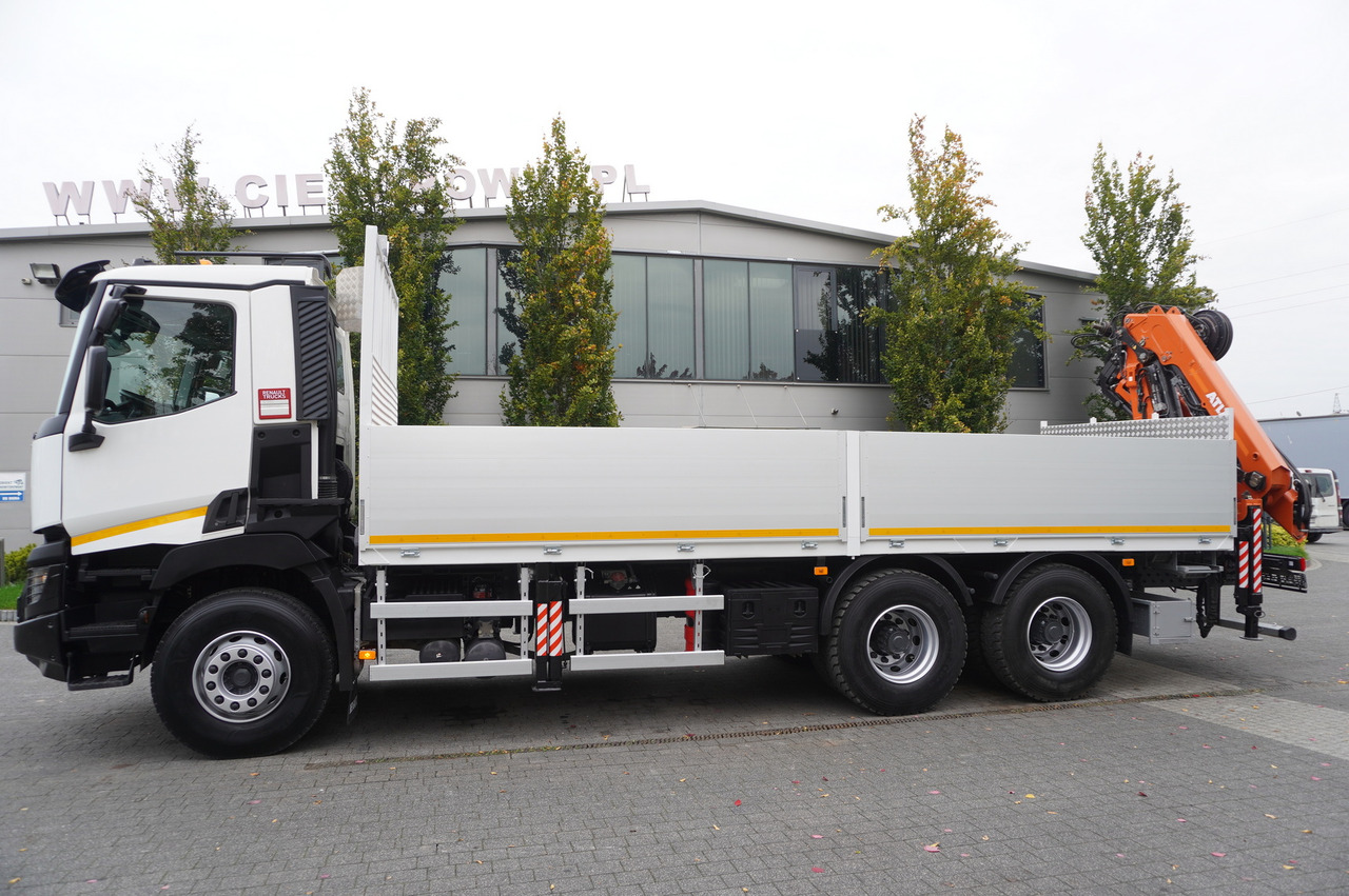 RENAULT C380 Comfort 6x4 / Atlas 172.3E crane / Range 12.3 m / capacity 6.1 t / Flatbed 17 EPAL - 드롭사이드/ 플랫베드 트럭, 크레인 트럭 : 사진 4 RENAULT C380 Comfort 6x4 / Atlas 172.3E crane / Range 12.3 m / capacity 6.1 t / Flatbed 17 EPAL - 드롭사이드/ 플랫베드 트럭, 크레인 트럭 : 사진 4