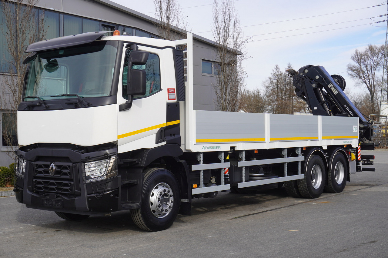 RENAULT C430 / HIAB 244 EP-5 HIDUO crane 8400 kg 15 m / Platform with stanchions - 임업용 트레일러 : 사진 3 RENAULT C430 / HIAB 244 EP-5 HIDUO crane 8400 kg 15 m / Platform with stanchions - 임업용 트레일러 : 사진 3
