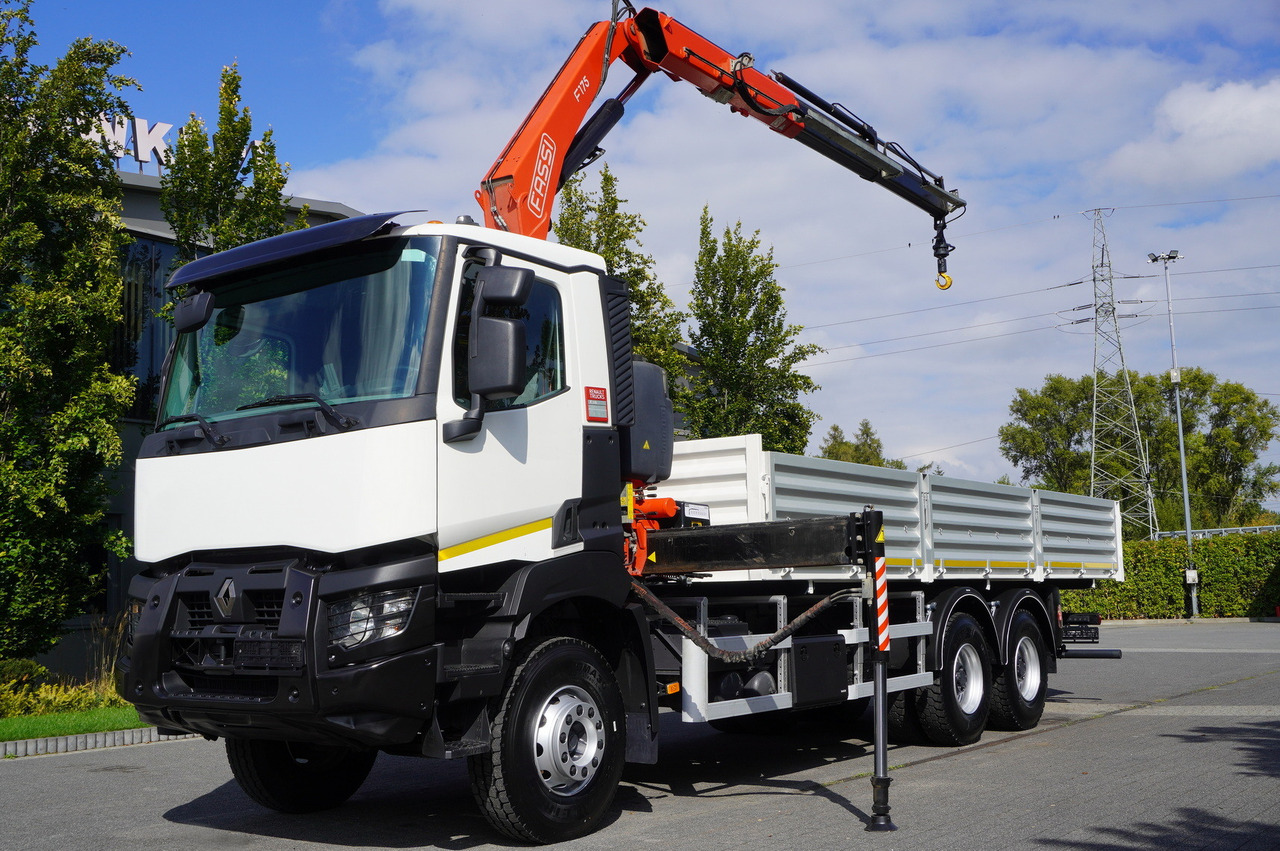 RENAULT K380 6×4 / FASSI F175 crane 7.85 t / 120 thousand km! / 2-sided tipper - 크레인 트럭 : 사진 4 RENAULT K380 6×4 / FASSI F175 crane 7.85 t / 120 thousand km! / 2-sided tipper - 크레인 트럭 : 사진 4