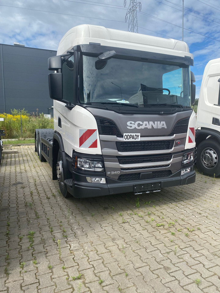 SCANIA P 340 B6x2*4NA / chassis frame / steering axle / CNG / large cab / 8 units - 캡 새시 트럭 : 사진 1 SCANIA P 340 B6x2*4NA / chassis frame / steering axle / CNG / large cab / 8 units - 캡 새시 트럭 : 사진 1