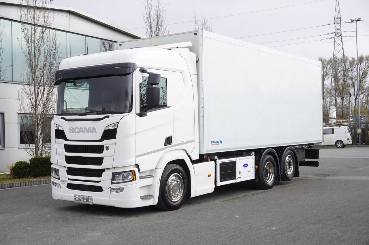 SCANIA R500 / Schmitz meat hook refrigerator / Carrier Supra 950U / 3rd steered axle - 냉동탑차 : 사진 1 SCANIA R500 / Schmitz meat hook refrigerator / Carrier Supra 950U / 3rd steered axle - 냉동탑차 : 사진 1