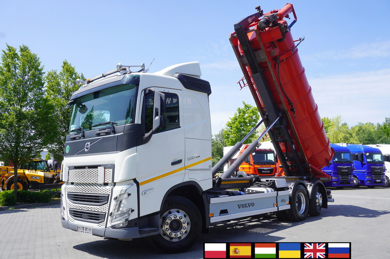 VOLVO Volvo FH 500 / Septic barrel 13000 l / Hook lift 21 t / 2022 / 3rd axle steered / 2 units - 슬러리 탱커 : 사진 1 VOLVO Volvo FH 500 / Septic barrel 13000 l / Hook lift 21 t / 2022 / 3rd axle steered / 2 units - 슬러리 탱커 : 사진 1