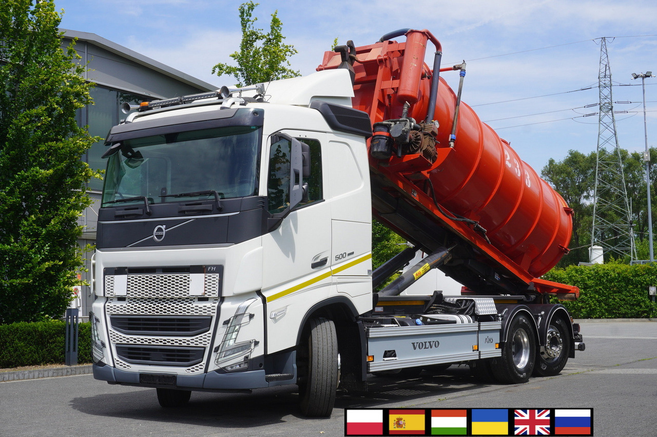 VOLVO Volvo FH 500 / Septic barrel 13000 l / Hook lift 21 t / 2022 / 3rd axle steered / 2 units - 슬러리 탱커 : 사진 1 VOLVO Volvo FH 500 / Septic barrel 13000 l / Hook lift 21 t / 2022 / 3rd axle steered / 2 units - 슬러리 탱커 : 사진 1