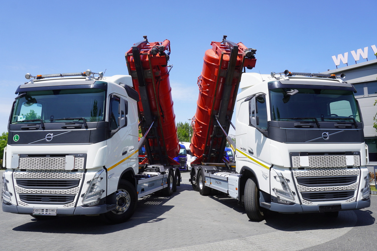 VOLVO Volvo FH 500 / Septic barrel 13000 l / Hook lift 21 t / 2022 / 3rd axle steered / 2 units - 슬러리 탱커 : 사진 2 VOLVO Volvo FH 500 / Septic barrel 13000 l / Hook lift 21 t / 2022 / 3rd axle steered / 2 units - 슬러리 탱커 : 사진 2