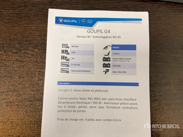 2018 Goupil G4M Electric Utility Vehicle - 지자체/ 특수 차량 : 사진 3 2018 Goupil G4M Electric Utility Vehicle - 지자체/ 특수 차량 : 사진 3