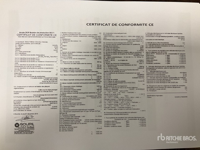 2019 Goupil G4M Electric Utility Vehicle - 지자체/ 특수 차량 : 사진 2 2019 Goupil G4M Electric Utility Vehicle - 지자체/ 특수 차량 : 사진 2