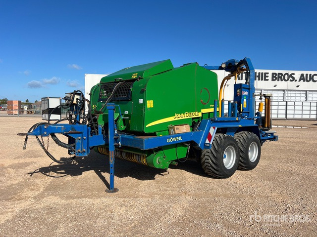 2007 John Deere 578 Enrubanneuse Combination Baler Wrapper - 원형 베일러, 베일 포장기 : 사진 2 2007 John Deere 578 Enrubanneuse Combination Baler Wrapper - 원형 베일러, 베일 포장기 : 사진 2