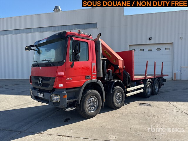 2010 Mercedes-Benz Actros 4146 2005 Palfinger PK56002 17420 kg ... Flatbed Truck with Crane - 드롭사이드/ 플랫베드 트럭, 크레인 트럭 : 사진 1 2010 Mercedes-Benz Actros 4146 2005 Palfinger PK56002 17420 kg ... Flatbed Truck with Crane - 드롭사이드/ 플랫베드 트럭, 크레인 트럭 : 사진 1