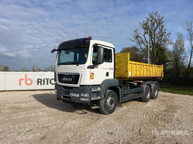 2014 MAN TGS33.480 6x4 Camion Polybenne Ampliroll Roll-Off Truck - 후크 리프트 트럭 : 사진 1 2014 MAN TGS33.480 6x4 Camion Polybenne Ampliroll Roll-Off Truck - 후크 리프트 트럭 : 사진 1