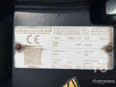 KINSHOFER T40- V1.75 6 ton Grappin A Bois (Non Utili ... - 그래플 : 사진 5 KINSHOFER T40- V1.75 6 ton Grappin A Bois (Non Utili ... - 그래플 : 사진 5