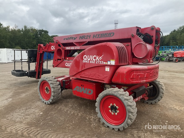 2017 Nifty HR21 4WD Hybrid Articulating Boom Lift - 관절 붐 : 사진 3 2017 Nifty HR21 4WD Hybrid Articulating Boom Lift - 관절 붐 : 사진 3