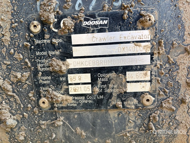 2021 Doosan DX140LC-5 Tracked Excavator - 크롤러 굴삭기 : 사진 1 2021 Doosan DX140LC-5 Tracked Excavator - 크롤러 굴삭기 : 사진 1