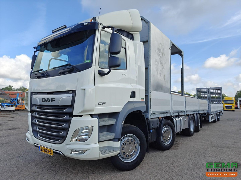 DAF CF 430 FAX 8x2/6 Dagcabine Euro6D - Machine Transporter + 2assige Aanhanger - Hydraulische Rampen - Afneembare 10.000L WaterTank - 20.000km! Origineel - 자동 운반 장치 트럭 : 사진 1 DAF CF 430 FAX 8x2/6 Dagcabine Euro6D - Machine Transporter + 2assige Aanhanger - Hydraulische Rampen - Afneembare 10.000L WaterTank - 20.000km! Origineel - 자동 운반 장치 트럭 : 사진 1