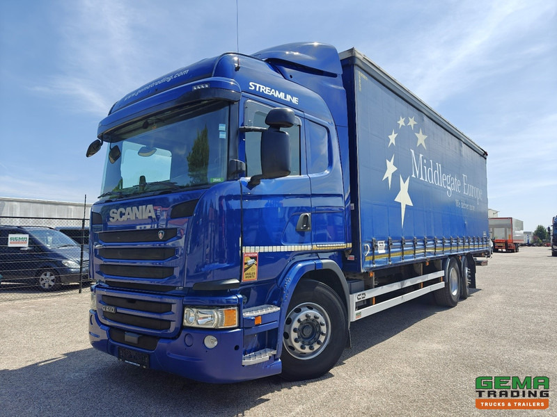 Scania G410 6x2/4 Streamline Euro6 - Retarder - Schuifzeilenbak 8.2M + Laadklep 1500kg - Smart Tacho V2 - 커튼사이더 트럭 : 사진 1 Scania G410 6x2/4 Streamline Euro6 - Retarder - Schuifzeilenbak 8.2M + Laadklep 1500kg - Smart Tacho V2 - 커튼사이더 트럭 : 사진 1