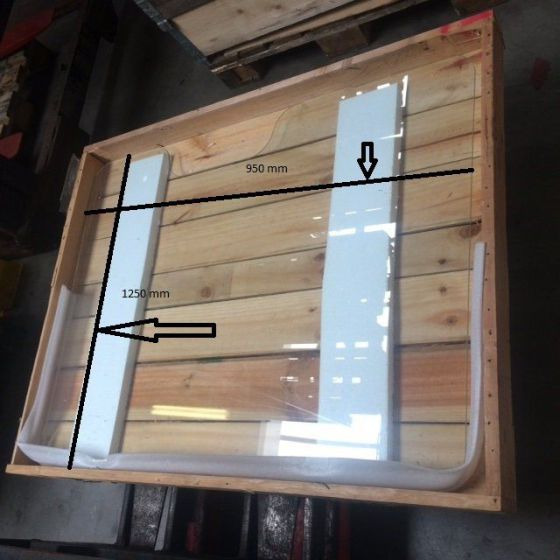 Glass front for Caterpillar / Mitsubishi - 운전실 및 내부 자재 취급 장비 용 : 사진 2 Glass front for Caterpillar / Mitsubishi - 운전실 및 내부 자재 취급 장비 용 : 사진 2