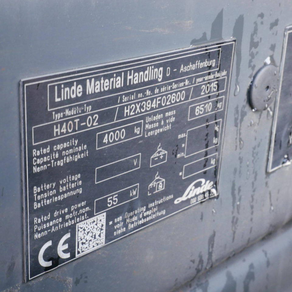 LPG 지게차 Linde H40T-02 EVO (394) : 사진 17 LPG 지게차 Linde H40T-02 EVO (394) : 사진 17