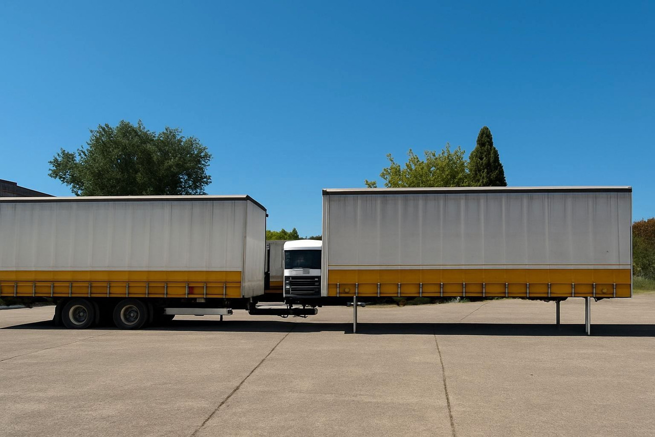 Krone 2 x WB 7,82 Jumbo, Hubdach, Edscha + Anh. Tandem - 커튼 사이드 스왑 바디 : 사진 1 Krone 2 x WB 7,82 Jumbo, Hubdach, Edscha + Anh. Tandem - 커튼 사이드 스왑 바디 : 사진 1