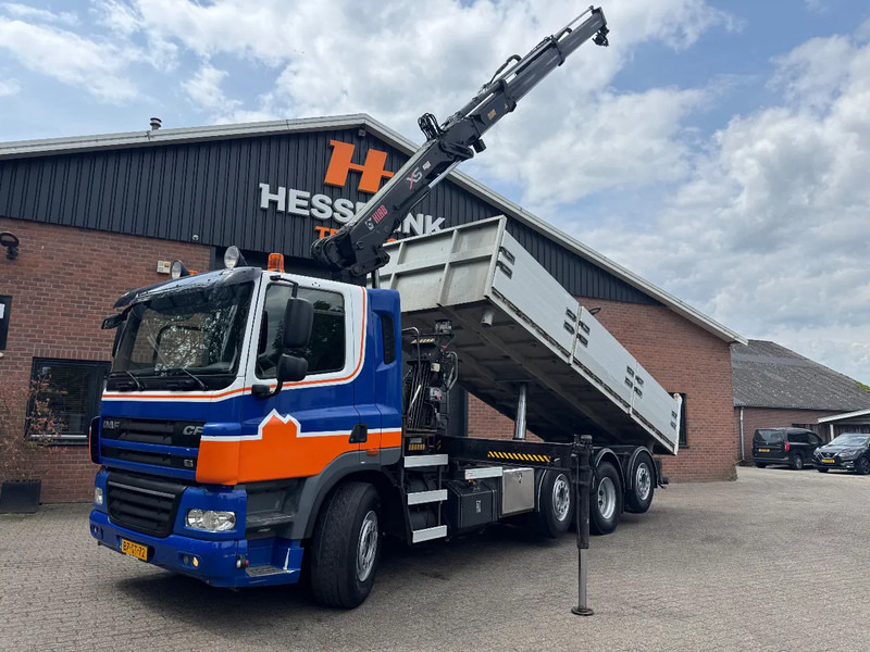 DAF CF 85.360 8X2 3 Zijdige kipper HIAB 16 t/m kraan AHK Top condition - 덤프트럭, 크레인 트럭 : 사진 1 DAF CF 85.360 8X2 3 Zijdige kipper HIAB 16 t/m kraan AHK Top condition - 덤프트럭, 크레인 트럭 : 사진 1