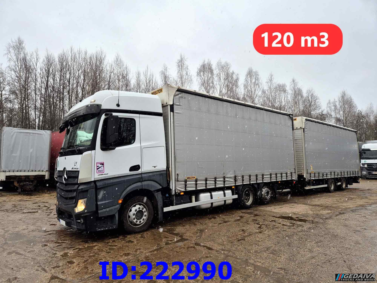 MERCEDES-BENZ Actros 2542 6x2 Euro6 + Wielton trailer - 커튼사이더 트럭 : 사진 1 MERCEDES-BENZ Actros 2542 6x2 Euro6 + Wielton trailer - 커튼사이더 트럭 : 사진 1