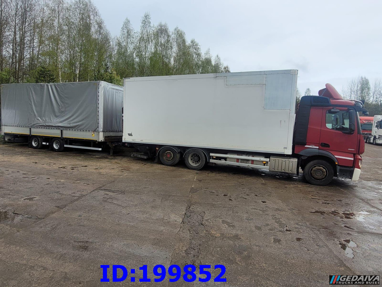 MERCEDES-BENZ Actros 2551 6x2 Euro5 + tilt trailer - 박스 트럭 : 사진 2 MERCEDES-BENZ Actros 2551 6x2 Euro5 + tilt trailer - 박스 트럭 : 사진 2