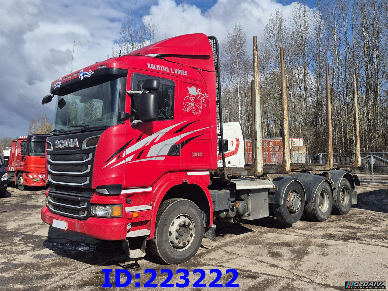 SCANIA R620 - 8x4 - Steering axle - 목재 트럭 : 사진 1 SCANIA R620 - 8x4 - Steering axle - 목재 트럭 : 사진 1