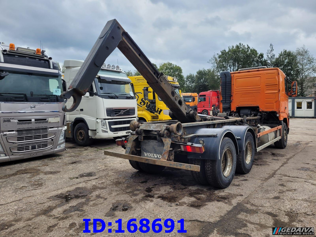 후크 리프트 트럭 VOLVO FH12 380HP 6x2 10tyre Hook Tipper : 사진 6