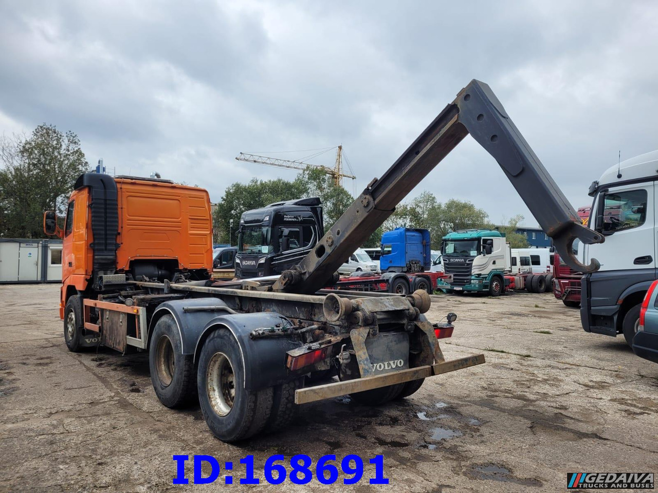 후크 리프트 트럭 VOLVO FH12 380HP 6x2 10tyre Hook Tipper : 사진 8