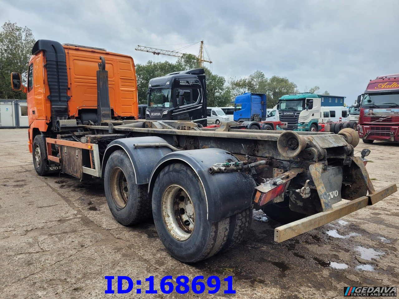 후크 리프트 트럭 VOLVO FH12 380HP 6x2 10tyre Hook Tipper : 사진 9