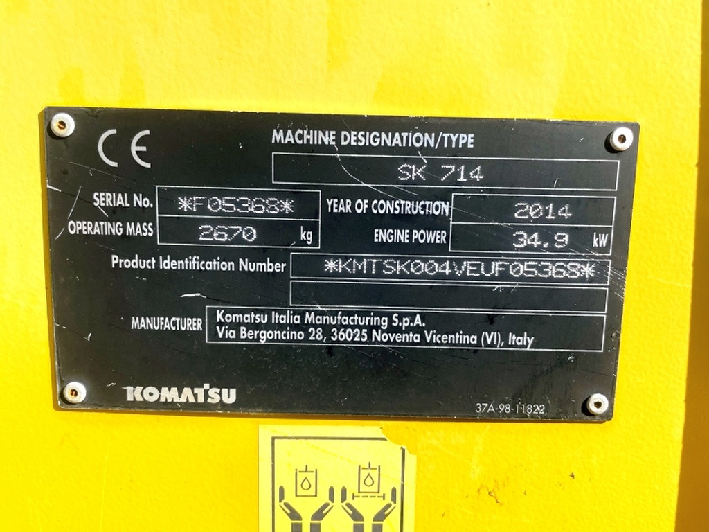 Komatsu SK714 (4077) - 스키드 스티어 로더 : 사진 3 Komatsu SK714 (4077) - 스키드 스티어 로더 : 사진 3