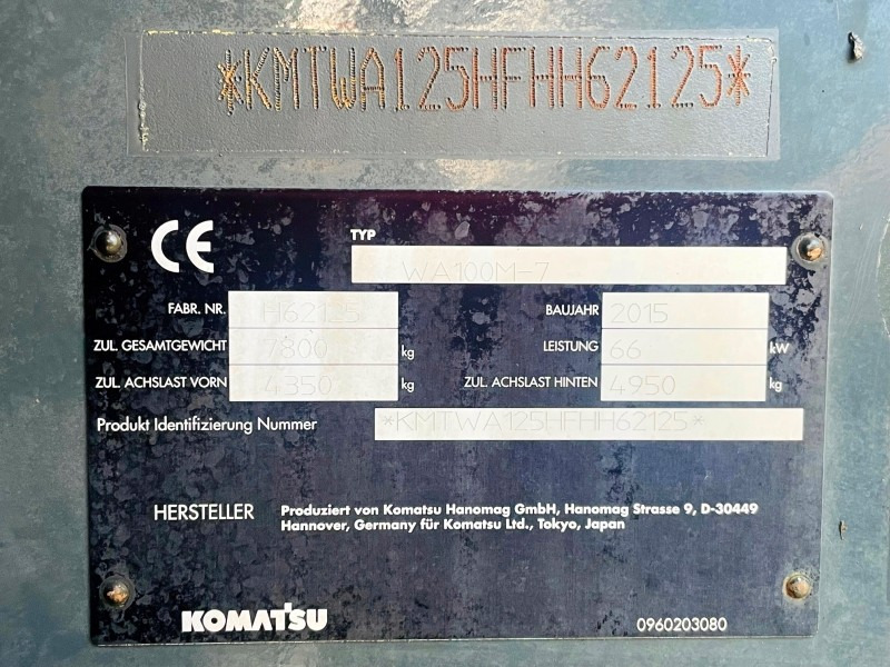 Komatsu WA100M-7 (3823) - 휠 로더 : 사진 4 Komatsu WA100M-7 (3823) - 휠 로더 : 사진 4