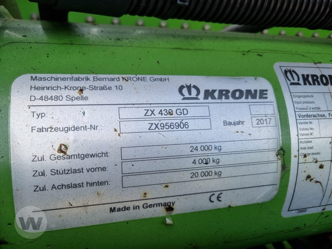 Krone ZX 430 GD - 셀프 로딩 왜건 : 사진 2 Krone ZX 430 GD - 셀프 로딩 왜건 : 사진 2