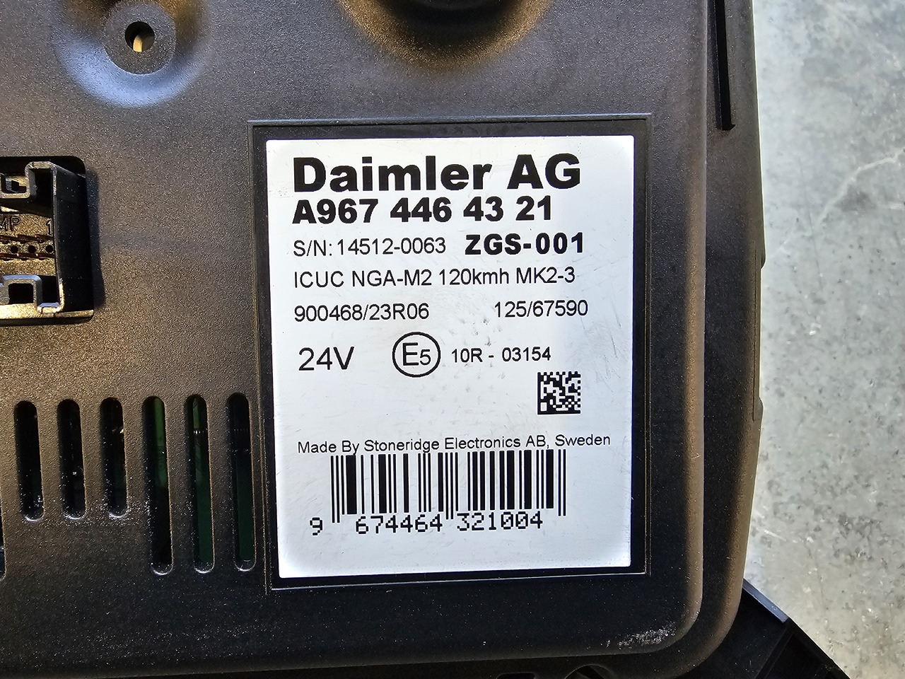 MERCEDES-BENZ ATEGO EURO 6 / DASHBOARD COUNTER / A9674464321 ZGS-001 - 예비 부속 : 사진 4 MERCEDES-BENZ ATEGO EURO 6 / DASHBOARD COUNTER / A9674464321 ZGS-001 - 예비 부속 : 사진 4