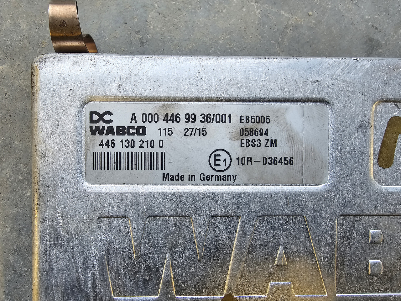 MERCEDES-BENZ ATEGO MP4 EURO 6 / ABS EBS CONTROL UNIT / A0004469936 - ECU : 사진 3 MERCEDES-BENZ ATEGO MP4 EURO 6 / ABS EBS CONTROL UNIT / A0004469936 - ECU : 사진 3