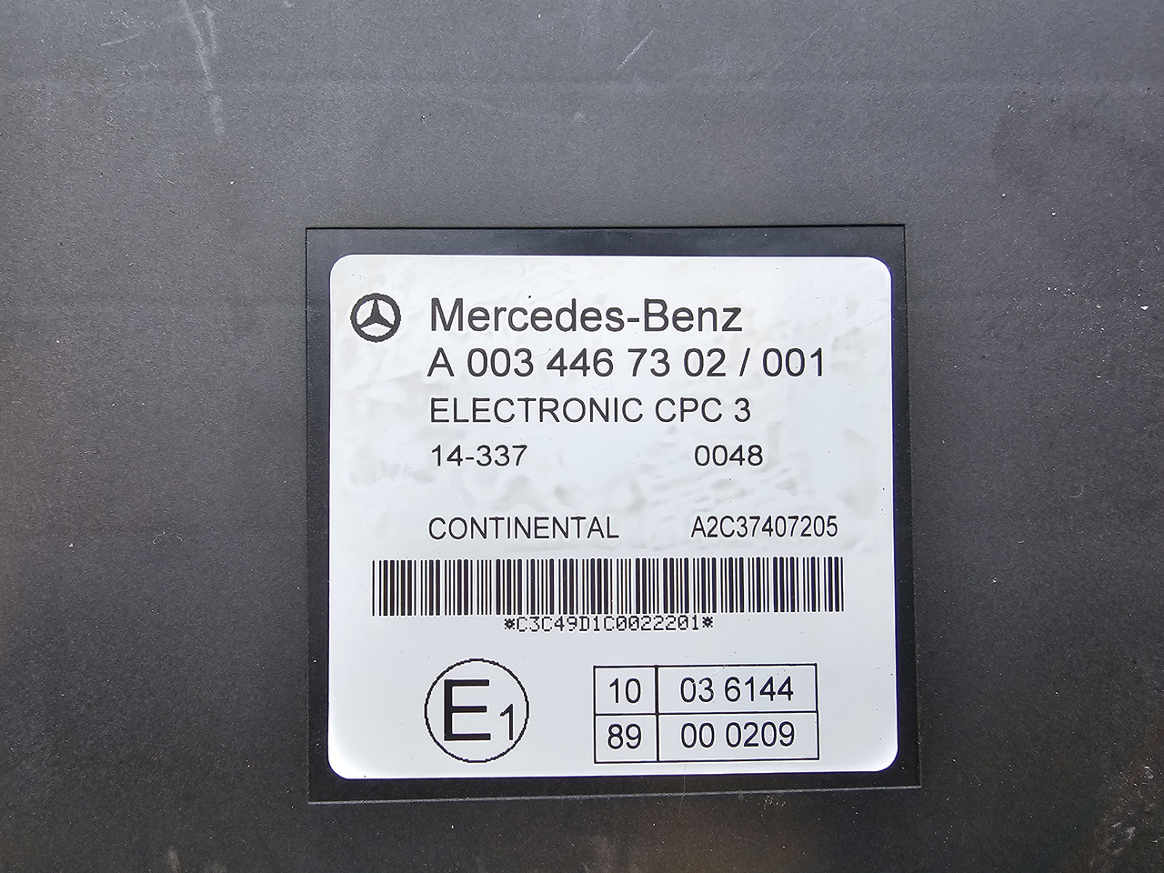 MERCEDES-BENZ ATEGO MP4 EURO 6 / CPC 3 CONTROL UNIT / A0034467302 - ECU : 사진 3 MERCEDES-BENZ ATEGO MP4 EURO 6 / CPC 3 CONTROL UNIT / A0034467302 - ECU : 사진 3