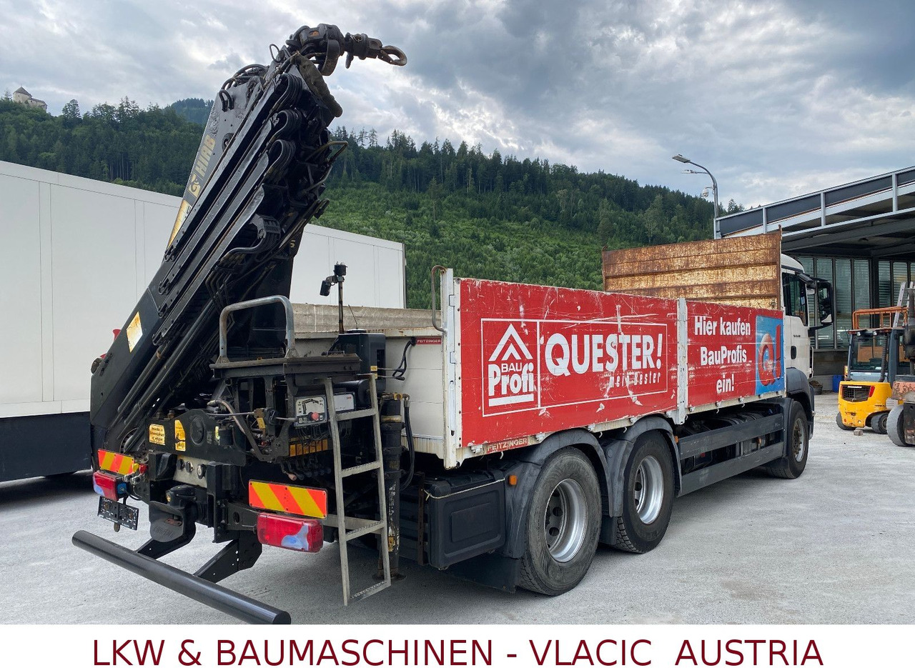 MAN TGS 26.400 6x4 mit Kran HIAB 166 - 드롭사이드/ 플랫베드 트럭, 크레인 트럭 : 사진 3 MAN TGS 26.400 6x4 mit Kran HIAB 166 - 드롭사이드/ 플랫베드 트럭, 크레인 트럭 : 사진 3