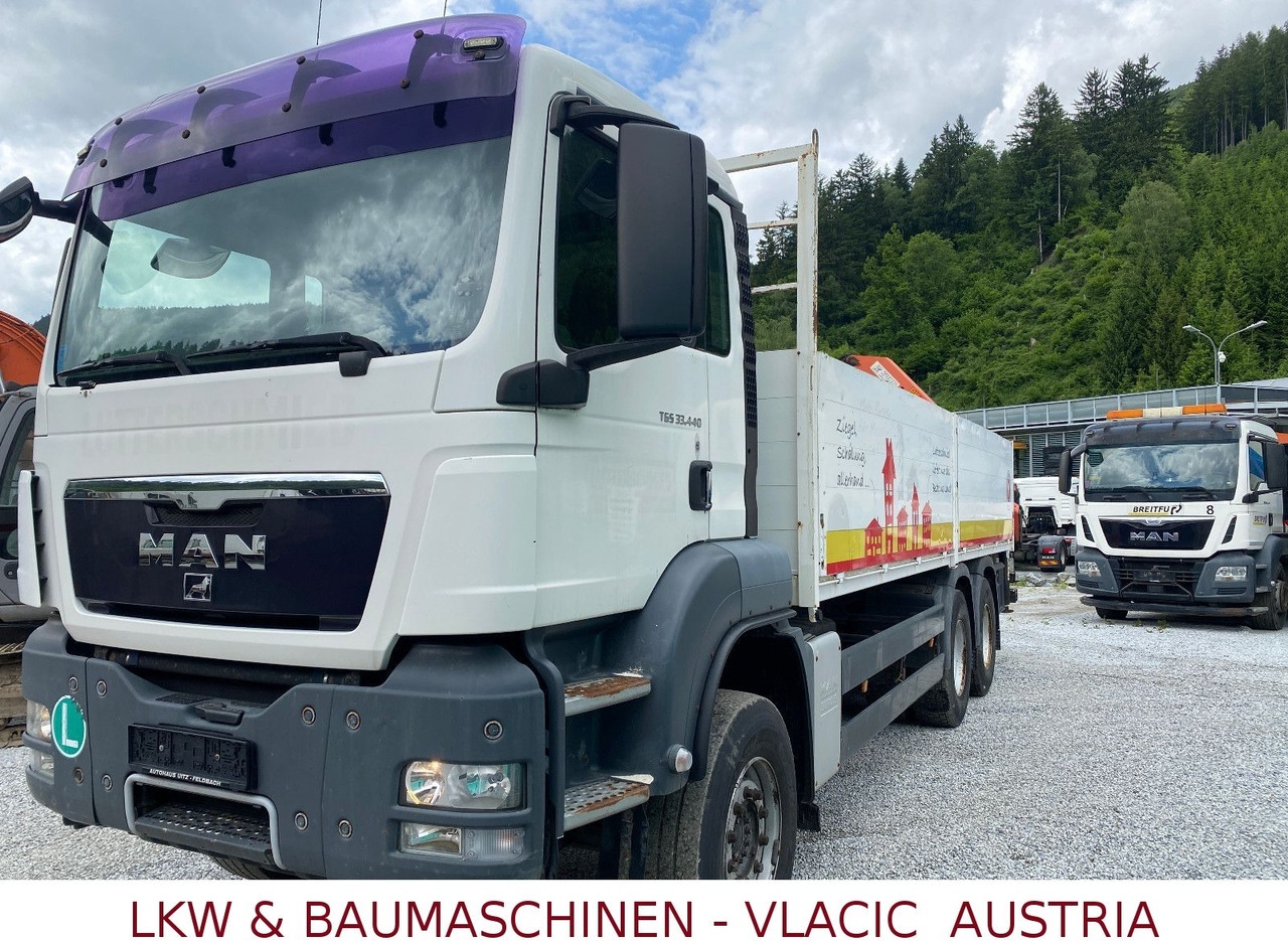 MAN TGS 33.440 6x4 Blatt/Blatt Mit Palfinger PK16500 - 드롭사이드/ 플랫베드 트럭, 크레인 트럭 : 사진 1 MAN TGS 33.440 6x4 Blatt/Blatt Mit Palfinger PK16500 - 드롭사이드/ 플랫베드 트럭, 크레인 트럭 : 사진 1