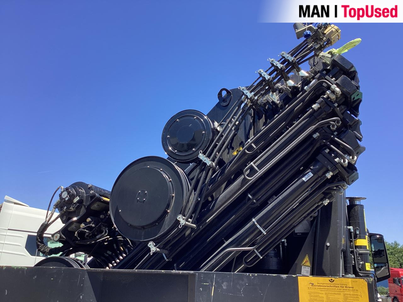 드롭사이드/ 플랫베드 트럭, 크레인 트럭 MAN TGS 35.510 8x4 BL CH HIAB X-HiPro 858 E 8 : 사진 7